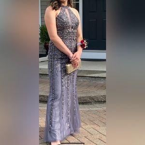Gorgeous Prom Dress. Gray/Silver with lots of detail